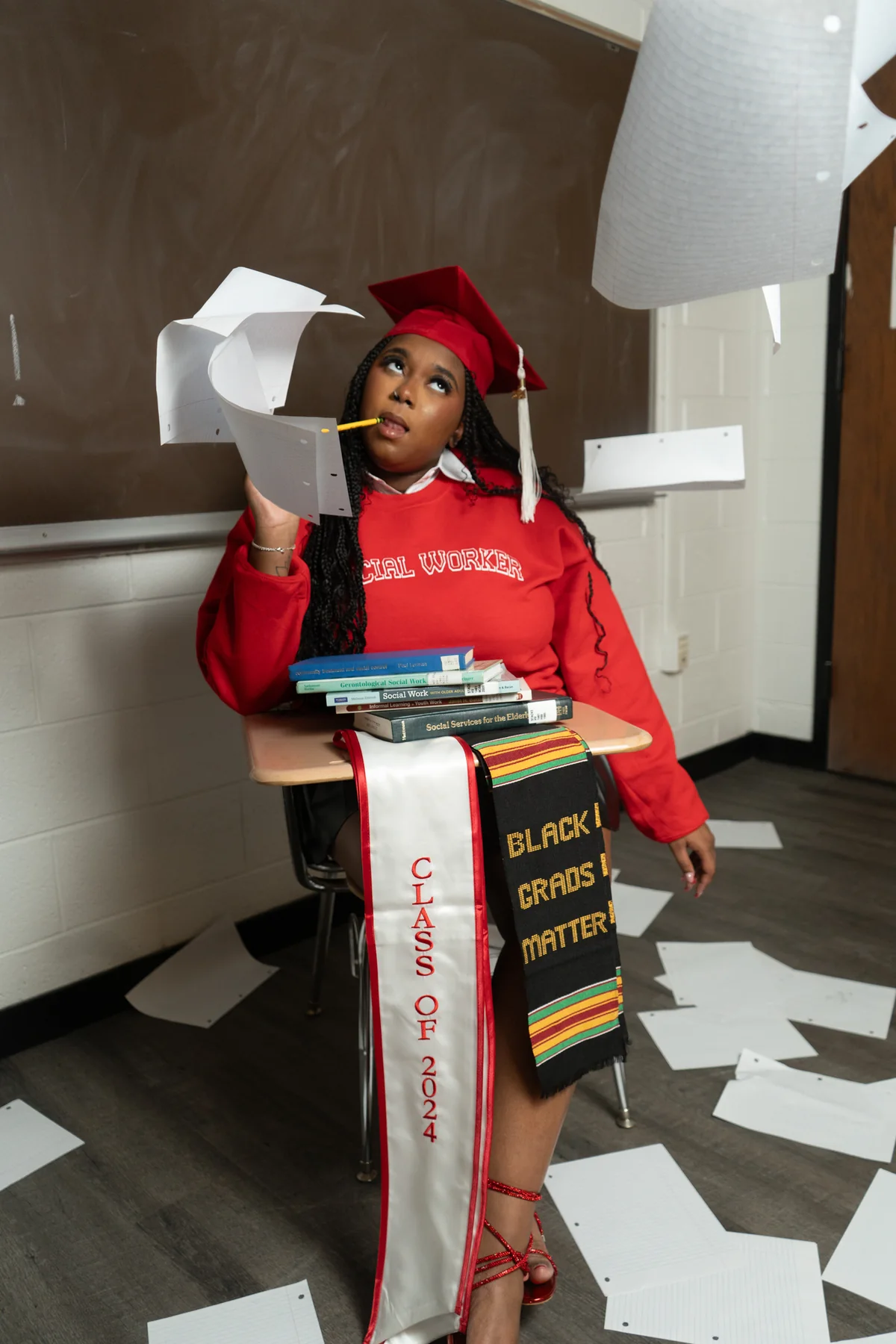 Graduation studio portrait